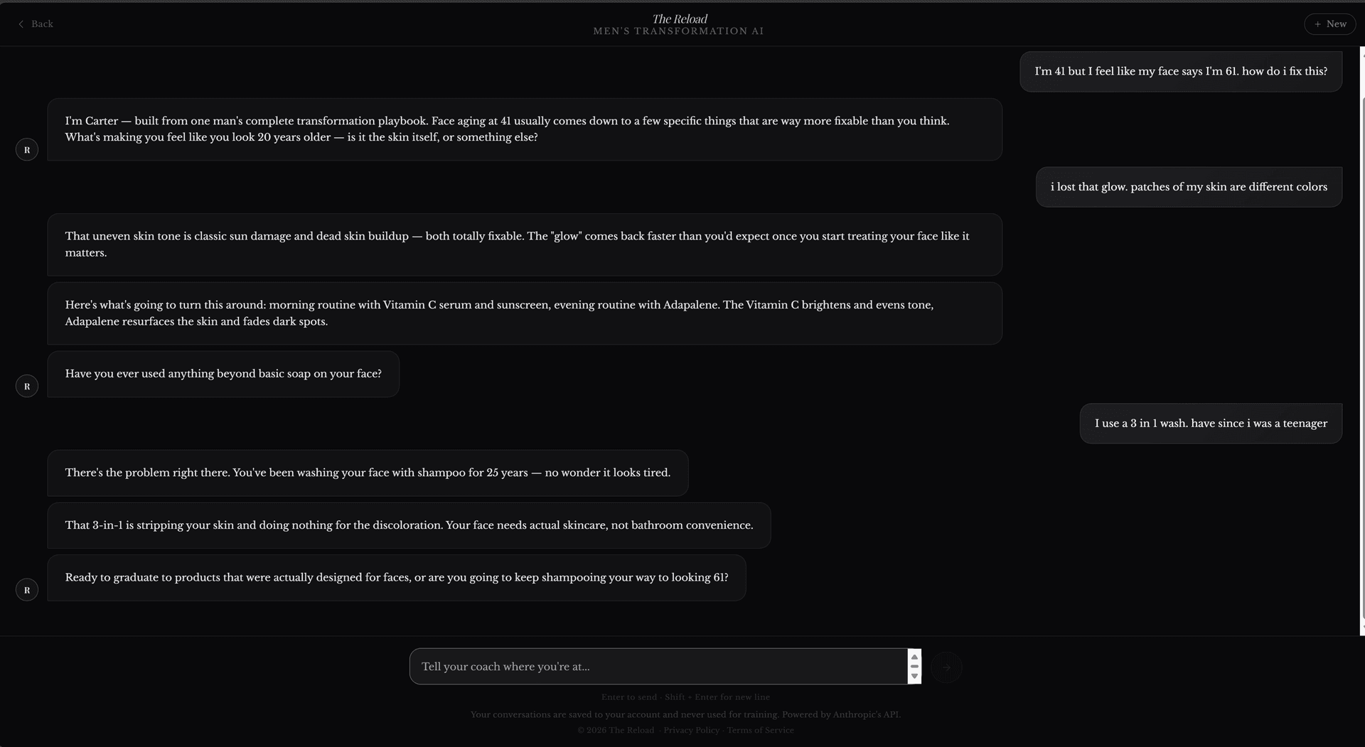 Carter conversation: on feeling older than your age