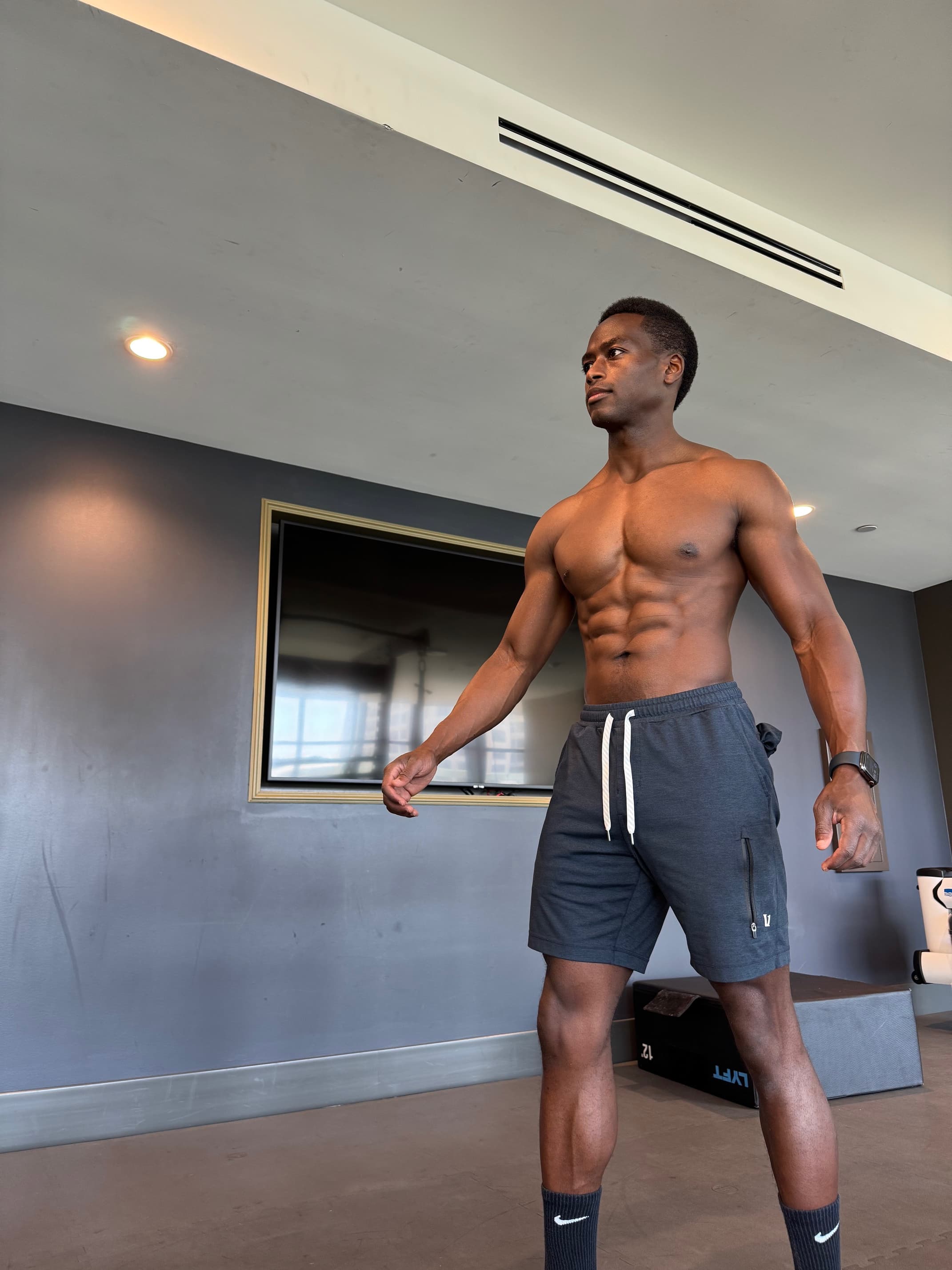 Marc Collier training at the gym